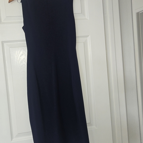 Moschino Asymmetrical Navy Dress